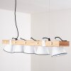 OKSBOL Pendant Light Light wood, white, 5-light sources