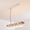 OKSBOL Pendant Light Light wood, white, 5-light sources
