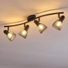 MALAWI Ceiling Light black, 4-light sources