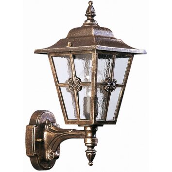 Albert 804 outdoor wall light brown, brass, 1-light source