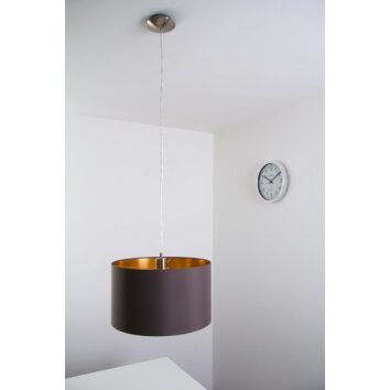 Eglo Maserlo cappuccino hanging light matt nickel, 1-light source