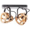 Brilliant MATRIX WOOD ceiling spotlight brown, black, 2-light sources