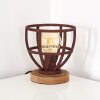 HAERVEJ Table Lamp Light wood, rust-coloured, 1-light source