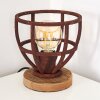 HAERVEJ Table Lamp Light wood, rust-coloured, 1-light source