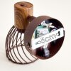 Wall Light Arjen Dark wood, rust-coloured, 1-light source
