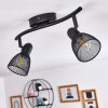 MALAWI Ceiling Light black, 2-light sources