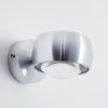 Sapri wall light silver, 1-light source
