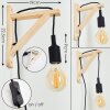 SASAGAWA Wall Light Light wood, black, 1-light source