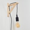 SASAGAWA Wall Light Light wood, black, 1-light source