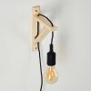 SASAGAWA Wall Light Light wood, black, 1-light source