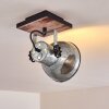 Hora Ceiling Light Light wood, silver, 1-light source