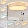 TALLABOA Ceiling light LED silver, 1-light source, Remote control