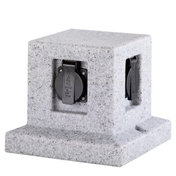 Trio lights outdoor socket grey