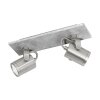 Eglo PRACETA ceiling spotlight LED grey, matt nickel, 2-light sources