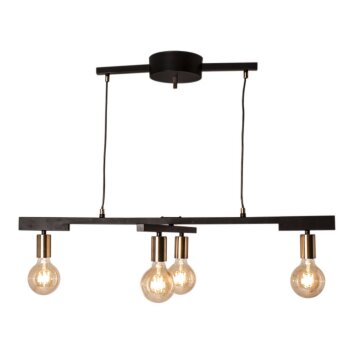 By Rydens ZEONA Pendant Light brass, black, 4-light sources