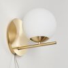 HOGATZA Wall Light brass, 1-light source