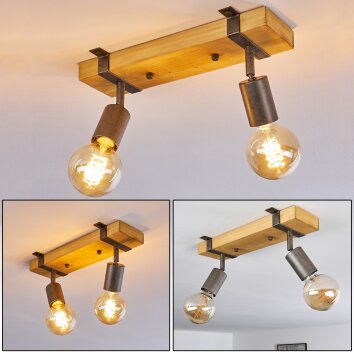 PRAIA Ceiling Light brown, grey, 2-light sources