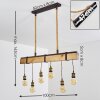 RIMFORSA Pendant Light brown, rust-coloured, 6-light sources