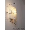 Globo BURGUNDY wall light matt nickel, white, 1-light source