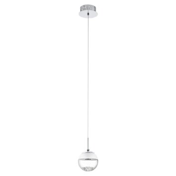 Eglo MONTEFIO 1 pendant light LED chrome, Crystal optics, 1-light source