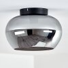 MOLLOY Ceiling Light chrome, Smoke-coloured, 1-light source