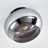 MOLLOY Ceiling Light chrome, Smoke-coloured, 1-light source