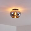 MOLLOY Ceiling Light chrome, Smoke-coloured, 1-light source