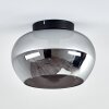 MOLLOY Ceiling Light chrome, Smoke-coloured, 1-light source