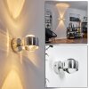 Sapri wall light silver, 1-light source