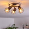 KENIA Ceiling Light grey, black, 3-light sources