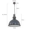 Steinhauer BIKKEL XXL Pendant Light grey, 1-light source