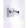 Wall Light Leuchten Direkt Ls-OPTI LED stainless steel, 2-light sources, Remote control, Colour changer