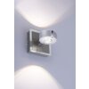 Wall Light Leuchten Direkt Ls-OPTI LED stainless steel, 2-light sources, Remote control, Colour changer