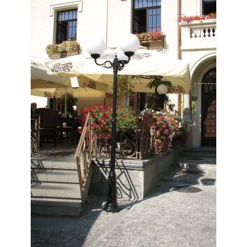 LCD SOLTAU outdoor path light black, 3-light sources