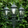 Kobe lamppost green, black, 3-light sources