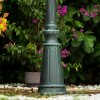 Kobe lamppost green, black, 3-light sources