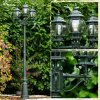 Kobe lamppost green, black, 3-light sources