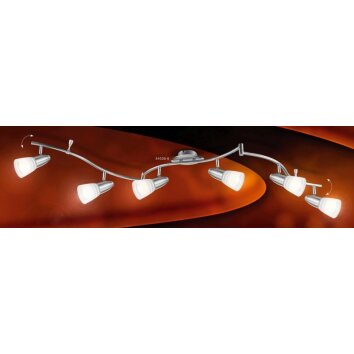 Globo CALEB ceiling light chrome, matt nickel, 6-light sources