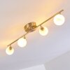 Motala Ceiling Light LED matt nickel, 4-light sources, Remote control, Colour changer