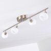 Motala Ceiling Light LED matt nickel, 4-light sources, Remote control, Colour changer
