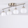 Motala Ceiling Light LED matt nickel, 4-light sources, Remote control, Colour changer