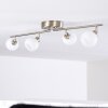 Motala Ceiling Light LED matt nickel, 4-light sources, Remote control, Colour changer