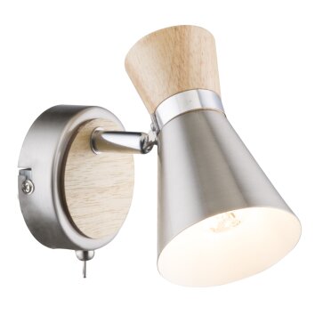 Globo wall spotlight matt nickel, 1-light source