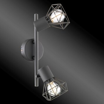 Honsel RAN track spotlight grey, 2-light sources