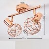 PALMIRA Ceiling light copper, 2-light sources