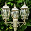 Kobe lamppost gold, white, 3-light sources