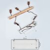 Pendant Light Gondo rust-coloured, 3-light sources