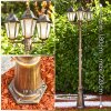 HONGKONG FROST Lamp Post brown, gold, 3-light sources