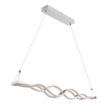 Pendant Light Globo PILLA LED chrome, 1-light source, Remote control