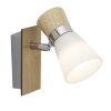 Brilliant Nacolla Wall Light chrome, Light wood, 1-light source
